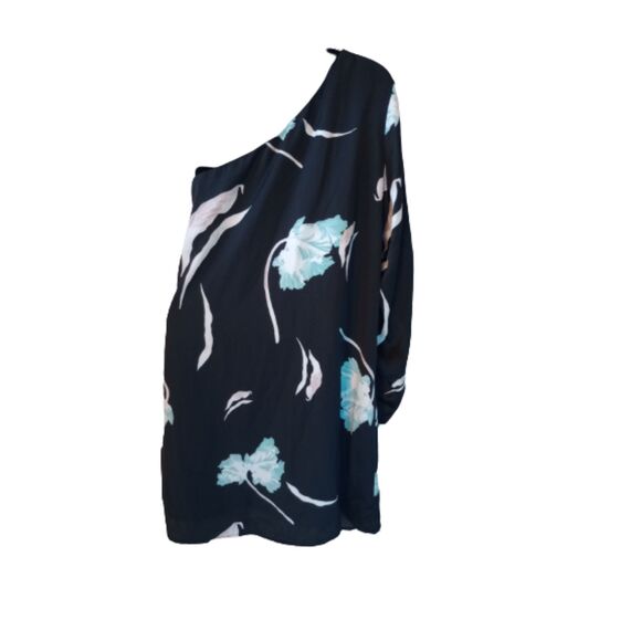 1 State Woman's Size 12 One Shoulder A-Line Mini Dress - Picture 3 of 7